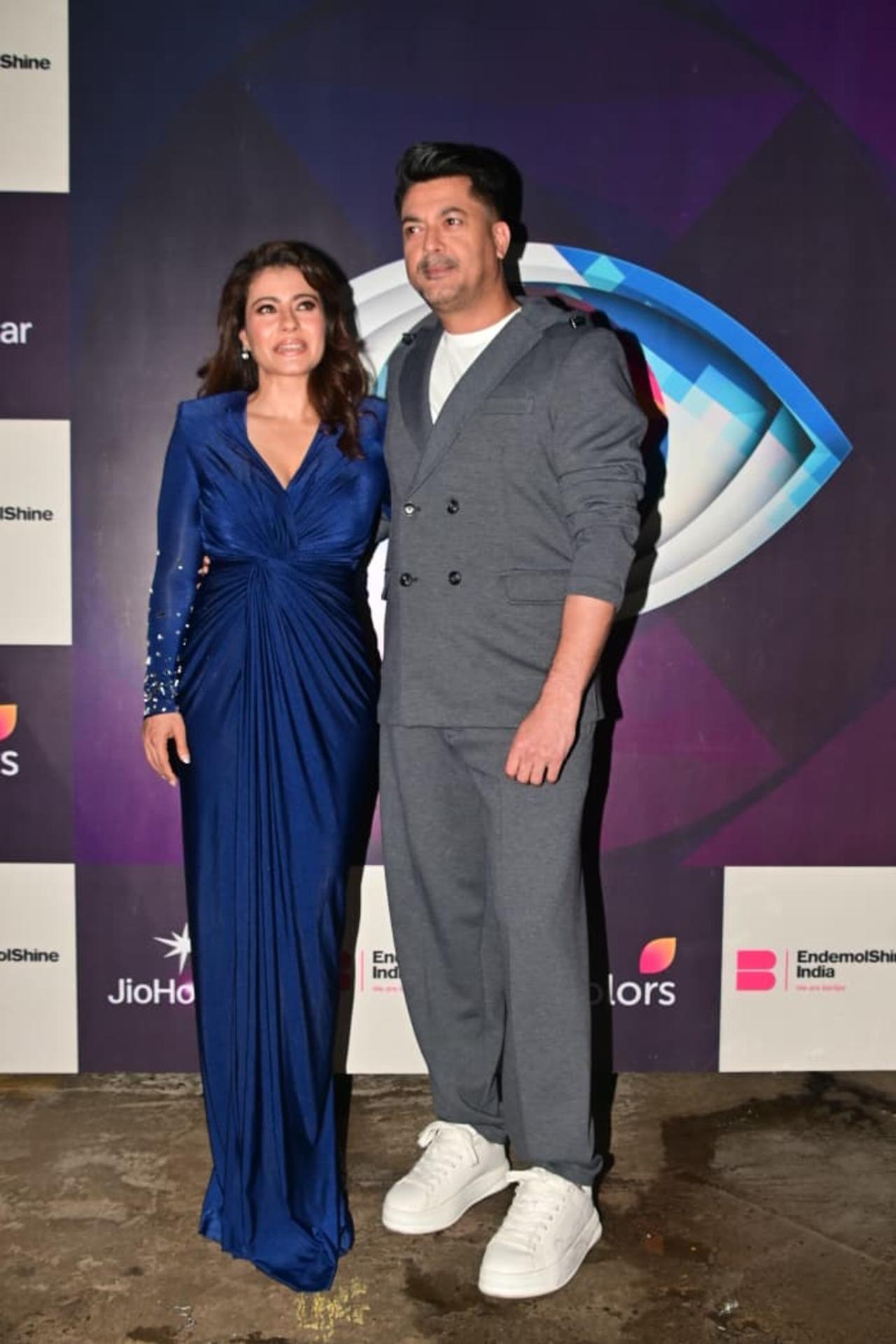 Kajol and Jisshu Sengupta made a striking appearance on the sets of Bigg Boss 19, turning heads with their stylish looks. Kajol exuded elegance in a deep blue gown, while Jisshu looked dapper in grey-coloured outfit.
